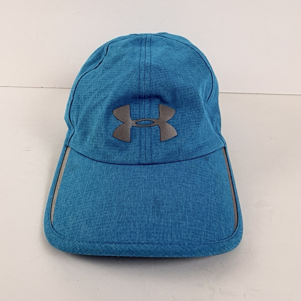 Under Armour Blue Adjustable Hat Cap Reflective Logo Unisex OSFA